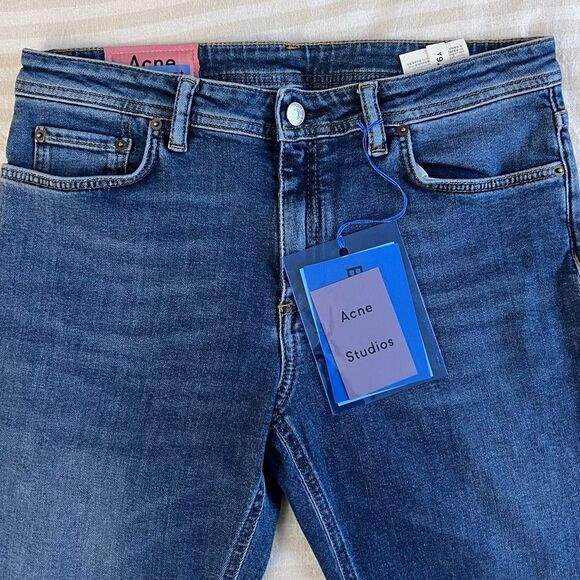 NWT Acne Studios Bla Konst Climb Mid-Rise Skinny Jeans - Picture 5 of 8